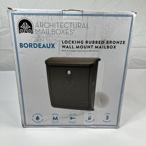 Architectural Mailboxes 2697 Bronze Bordeaux Wall Mounted Locking Mailbox